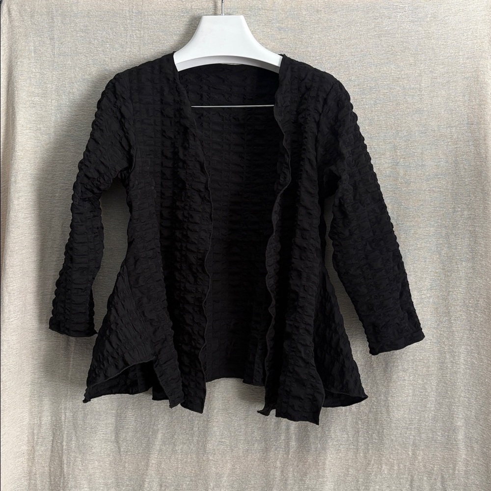 Heydari Pucker Textured Open Jacket